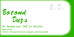 botond duzs business card